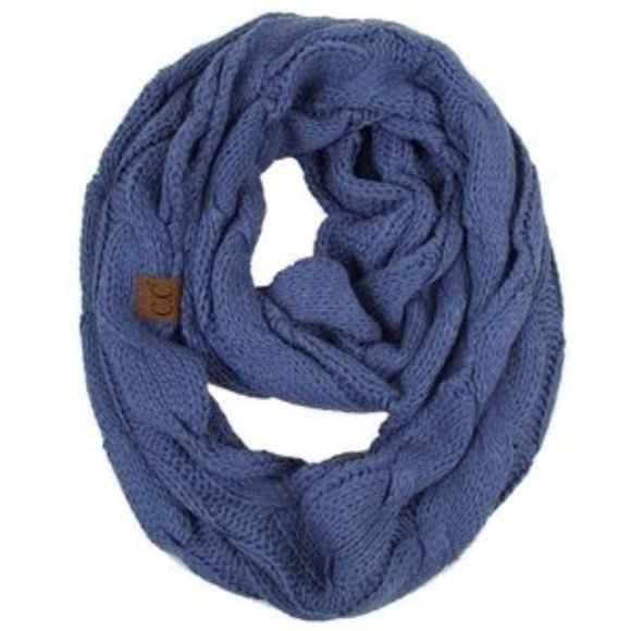 C.C 3pc Knit Warm Pom Beanie Gloves Scarves Set main image 6